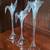Vintage 1980's Hand Blown Elegant Glass Calla Lily Bud Vase Set of 3 2 thumbnail