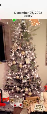 7 ft. Flocked Christmas Tree 1