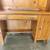 Vintage Solid Pine Lighted Office Desk With Hutch 2 thumbnail