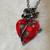 Red Heart and Black Rose Necklace 1 thumbnail