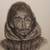Framed Charcoal Drawing of Inuit Person Signed 2 thumbnail