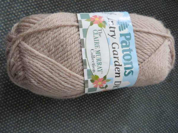 Yarn--Patons Country Garden DK, merino, beige, 1 sk in wrap 1