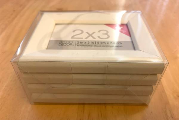 3”x 4” White Mini Frames  for 2”x 3” photos (4-Piece) 1