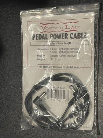 Voodoo Lab R24-2 2 pack Pedal Power 2.1mm Angled Cable 1