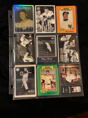 Mickey Mantle Yankees  E Hall of Fame 9 baseball cards buy 1 or all 1