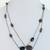Vintage Necklace Beaded Double Strand Gunmetal Tone Chain Like New 1 thumbnail