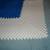 1980s Hand Crocheted Afghan; Blue, White & Gray, 53" x 53" 2 thumbnail