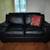 3-Piece Black Leather Sofa Set 6 thumbnail
