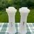 Vintage Tupperware White Hourglass Salt and Pepper Shakers 1 thumbnail