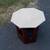 Mid Century Modern Walnut and Travertine small Table. 1 thumbnail