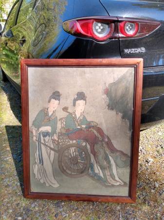 Fabulous Chinese Fresco on Plaster 1