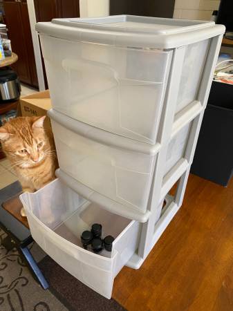 Rolling Three Drawer Storage 1