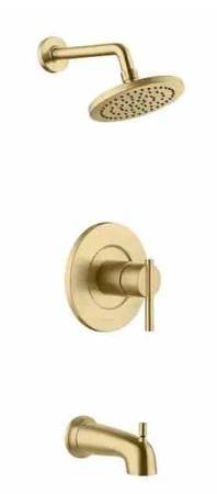 GLACIER BAY DORIND MATTE GOLD SHOWER SET - ALLNEW 1