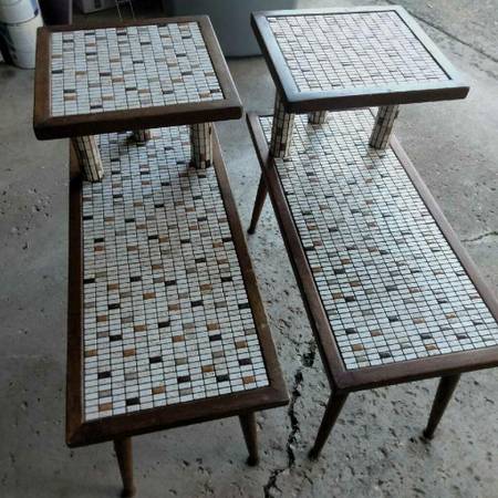 Micro Mosaic Retro End Tables 1