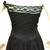 Vintage 1940's-1950's Black Chiffon & Aqua Blue Evening Gown - Size M 7 thumbnail