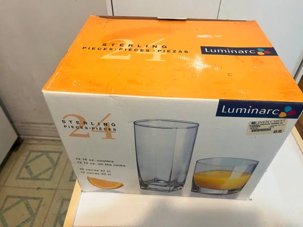 boite de 19 verres Luminarc (20$) 1