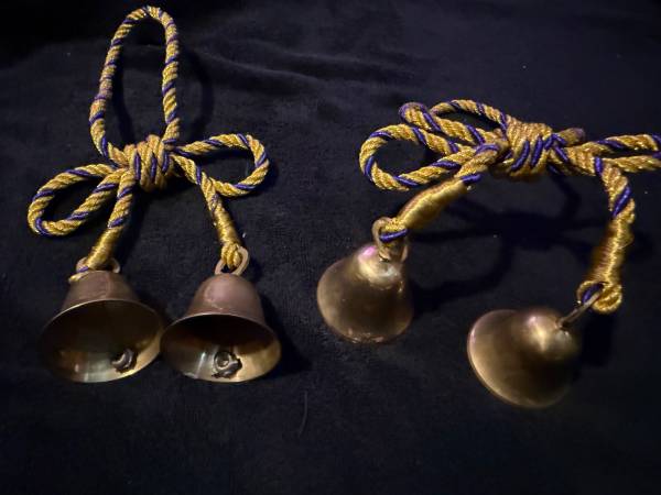 Christmas Door Knob Brass Bells 1