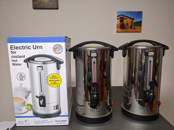 40 Cup Stainless Steel Insulated Hot Water Boiler Kettle 1