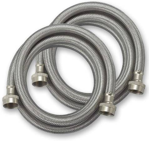 6 ft braided stainless steel washing machine hose 1