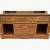 Country Oak 5-Piece Bedroom Set with Frosted Glass & Gold Inlay 11 thumbnail