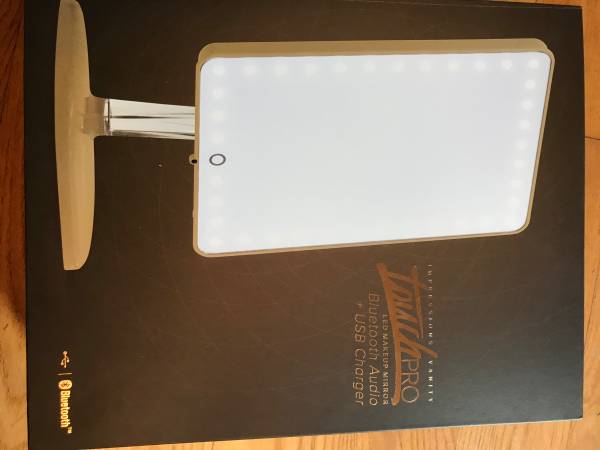 New touch pro vanity mirror with Bluetooth audio and usb charger  Tilt 1