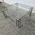 Chrome and brass square coffee table mid-century modern 7 thumbnail