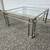 Chrome and brass square coffee table mid-century modern 12 thumbnail