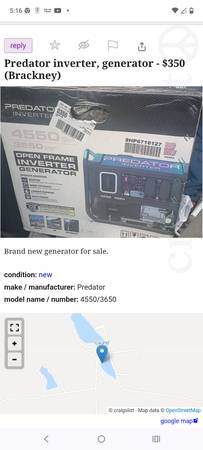 Predator inverter, generator 1