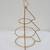 VINTAGE 3 TIER WIRE GOLD TONE CHRISTMAS TREE THEMED SERVING TRAY STAND 2 thumbnail