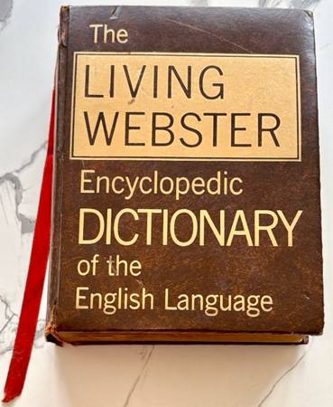 The Living Webster Encyclopedic Dictionary Vintage 1970's