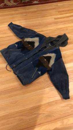 Jacket - Winlit 1969 Blue Suede Aztec Jacket 1