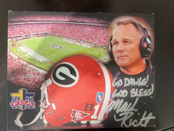 Autographed Mark Richt Georgia print 1