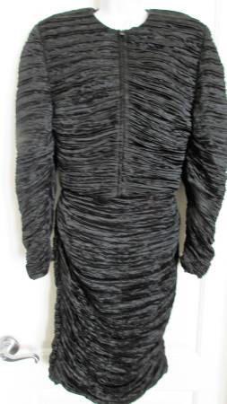 ANN HOUSE BLACK RIBBED SILK WOMAN’S SUIT-38 1