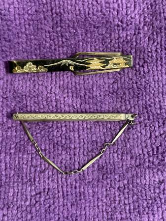 Sterling 950 tie clips 1