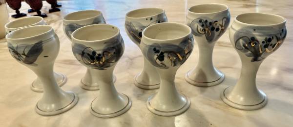 Hand-painted ceramic goblets 1