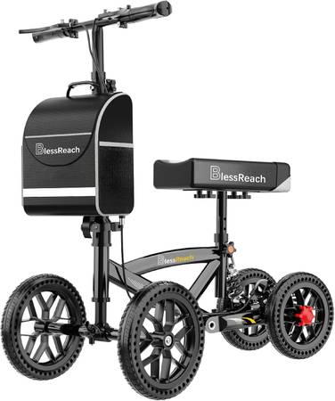 BlessReach Foldable All Terrain Knee Scooter for Adults for Foot Injur 1