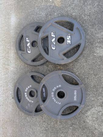 Olympic Weight Plates - 140 lbs Total 1