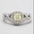 14K White Gold Radiant Cut Fancy Yellow Engagement Ring size 7 1/4 & 8 2 thumbnail