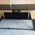 TVStand: Modern Black Glass & Metal TV Stand with Shelves 2 thumbnail