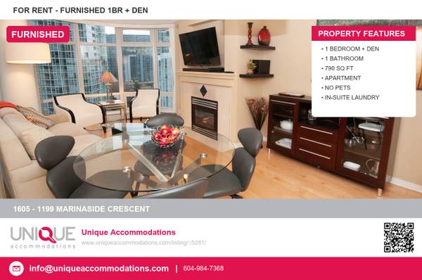 (UniqueAccommodations.com) ID:5281 Cozy Furnished 1 bed 1
