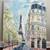 Paris Giclee Street View of Eiffel Tower 2 thumbnail