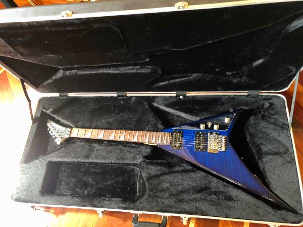 1997 MINT Jackson RR3 Randy Rhoads Trans Blue Flame Maple Japan Duncan 1