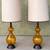 Set of 2 Mid Century Amber Glass Table Lamps 1 thumbnail