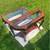 Ashley furniture, Queen ann walnut glass top table set 4 thumbnail