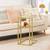 HOOBRO C Shaped End Table Gold Side Coffee Table Couch Tempered Glass 5 thumbnail