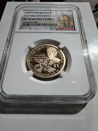2020 S Sacagawea $1 Anti-Discrimination Law - PF 70 Ultra Cameo