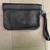 Navy Blue Leather Purse/Clutch with Flower Appliques and  Handle 2 thumbnail
