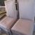 OVAL WOOD TABLE ON CASTER WHEELS WITH 4 CHAIRS 5 thumbnail