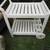 White Plastic trolley Garden Tray Table on Wheels 7 thumbnail