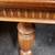Antique Burled Oak Pedestal Table on wheels with 4 leafs 5 thumbnail